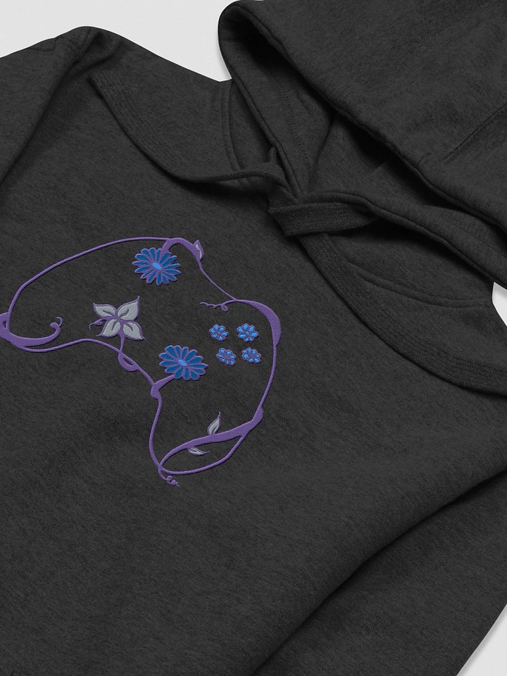 Flowers & Vines Controller - Night Flower (purple and blues) - Color Embroidered Hoodie product image (1)