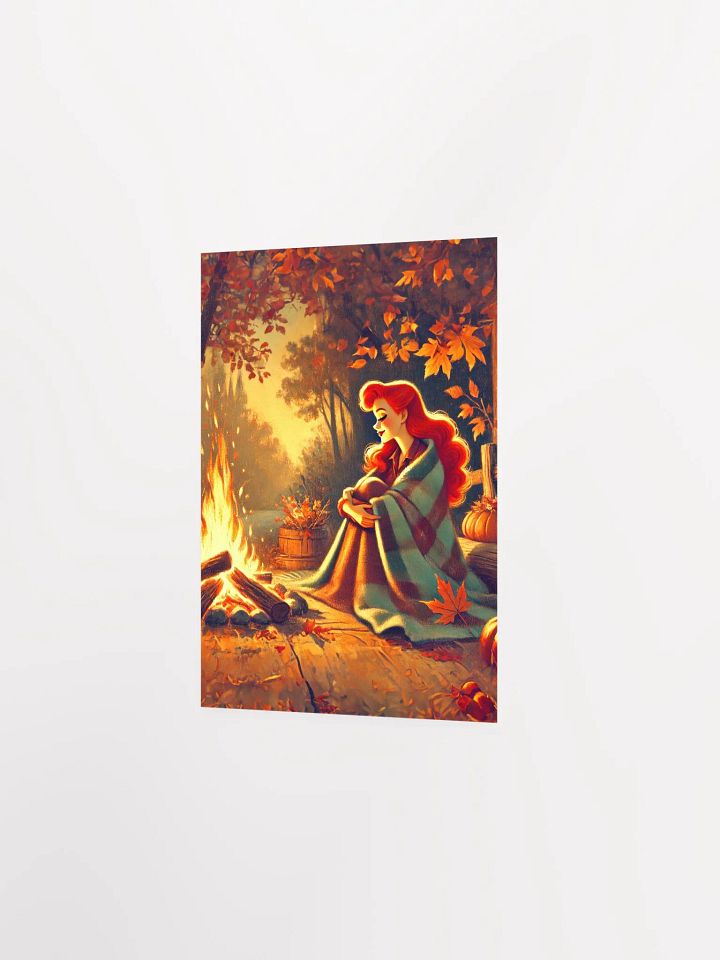 Cozy Vintage Style Autumn Campfire Premium Prints and Posters product image (15)