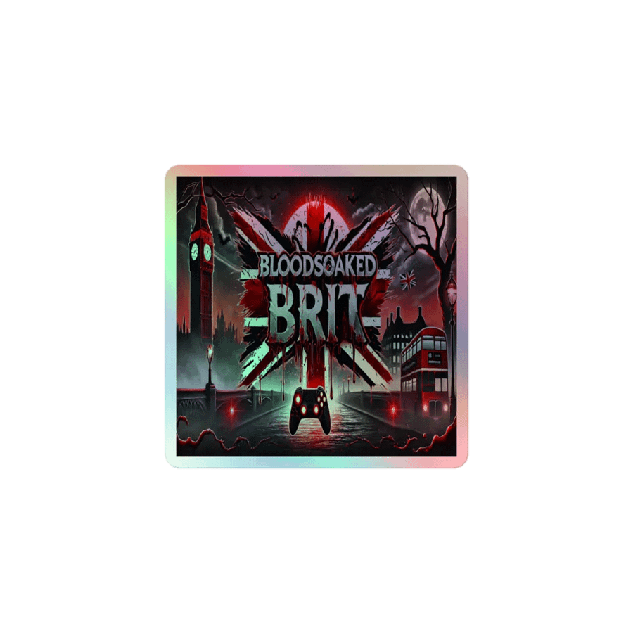 BloodSoakedBrit Header Holographic Sticker ✨ product image (1)