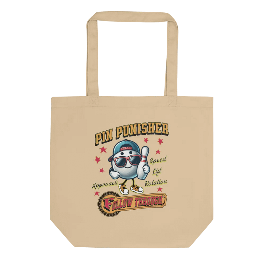 Pin Punisher Bowling Strike Style Eco Tote product image (1)