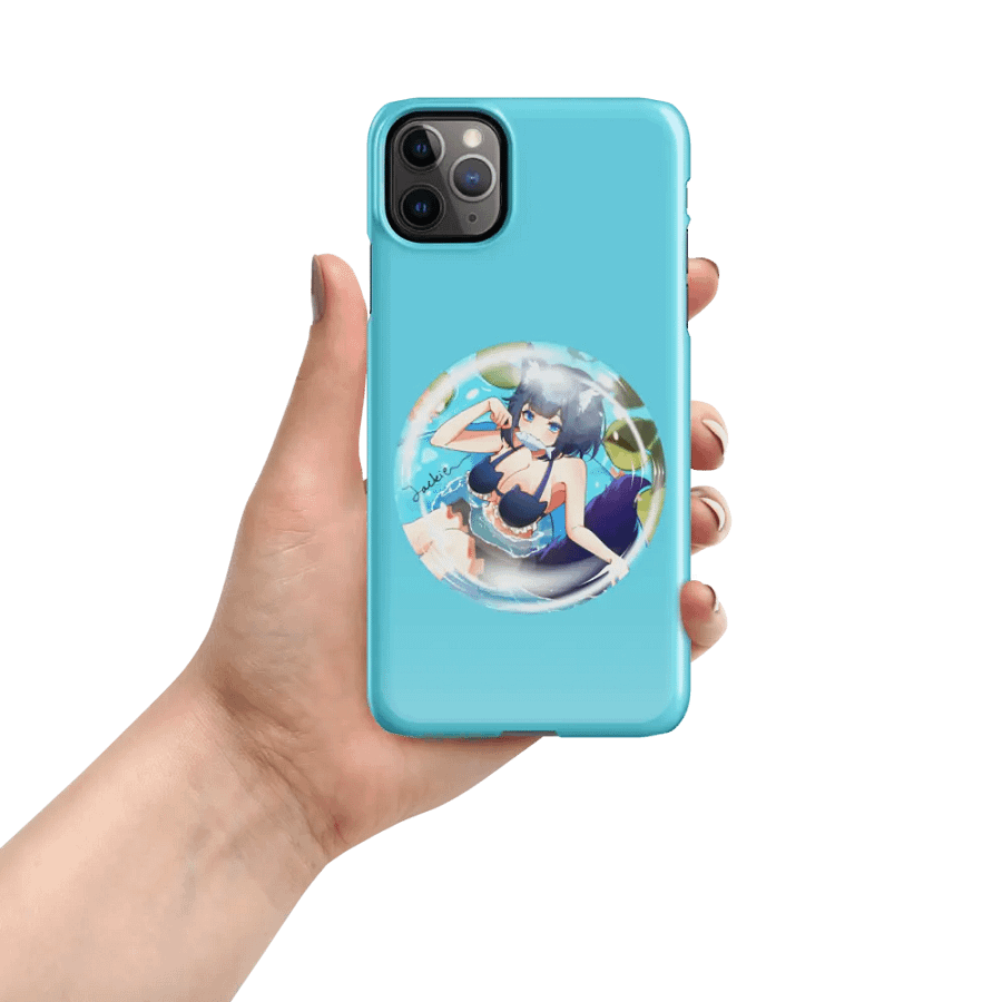 Jackie inside bubble with signature - iphone snap case coral blue product image (7)