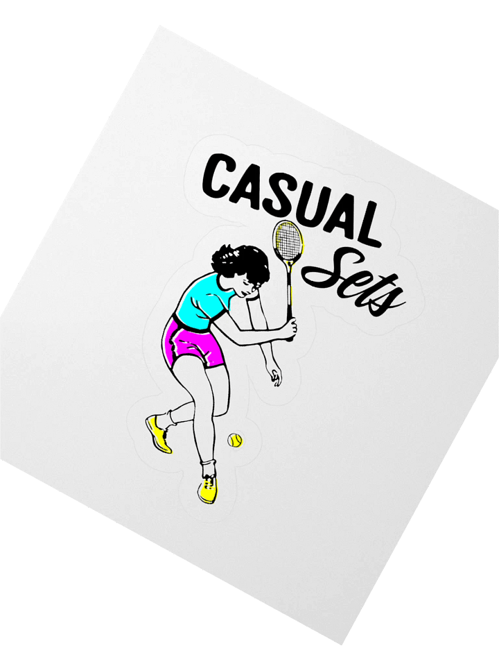 Casual Sets - Tennis Anyone? Kiss Cut Sticker product image (2)