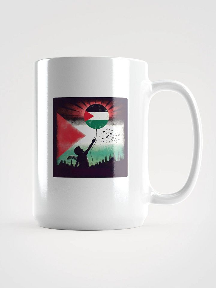 Palestinian Flag Balloon Mug | Free Palestine AI Work product image (1)
