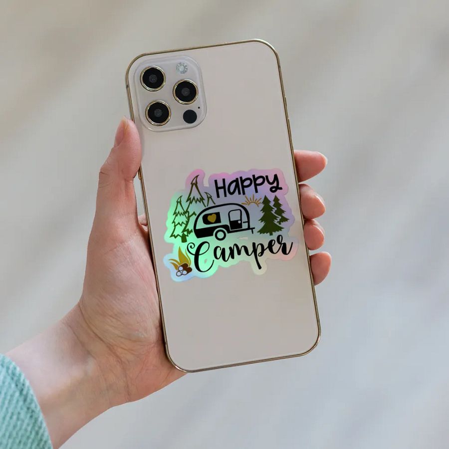 Happy Camper Holographic Sticker Set product image (8)