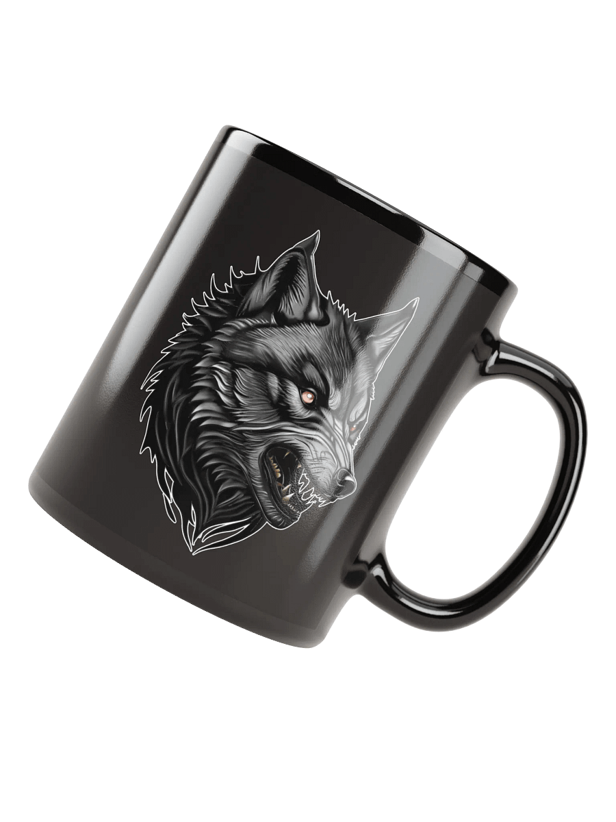 Wild Torment Black Ceramic Mug - Wolf product image (4)