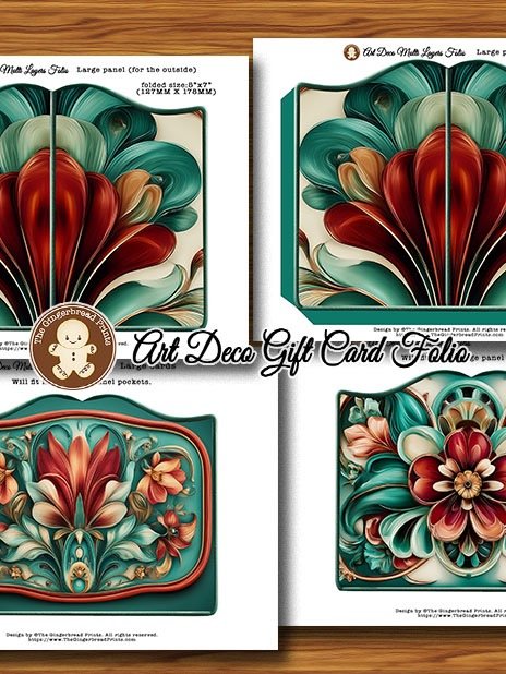 Art Deco Luxury Gift Card Folio Kit – Instant Download product image (5)