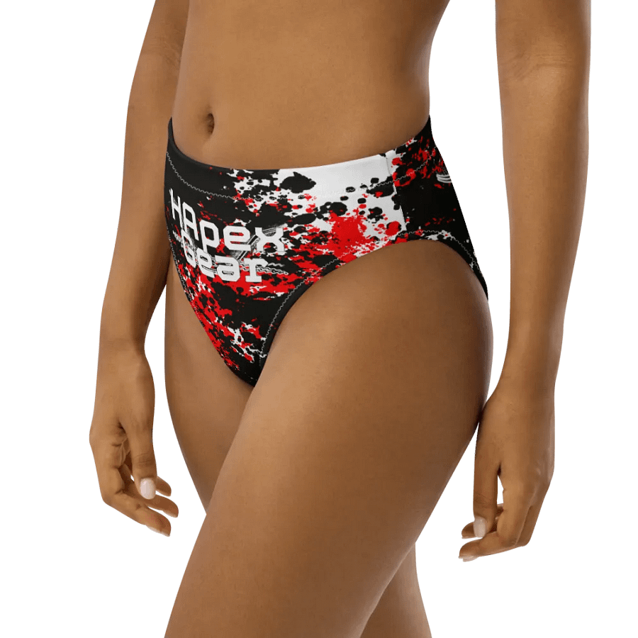 Recycled High Waisted Bikini Bottom - White HApex Gear White Logo product image (7)