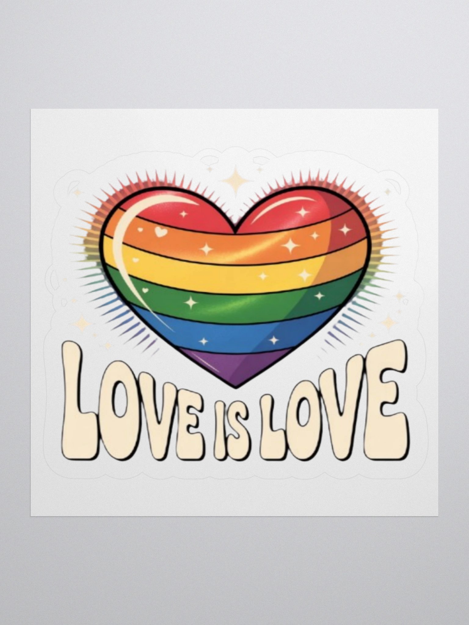 Exclusive "Love is Love" Rainbow Pride Sticker by TDS Music - Celebrate Inclusivity product image (3)