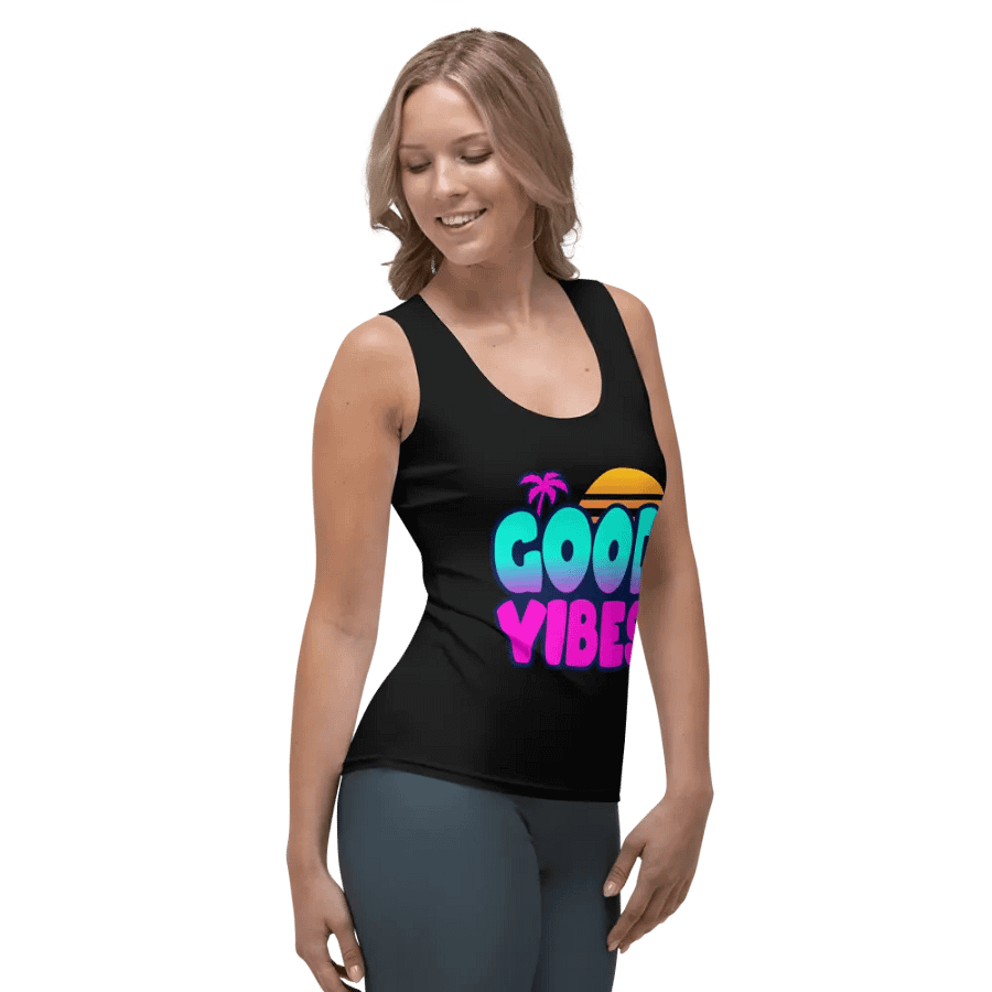 GOOD VIBES WOMEN'S FITTED TANK TOP product image (6)