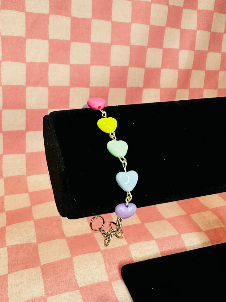 Pastel Rainbow Heart Bracelet product image (1)