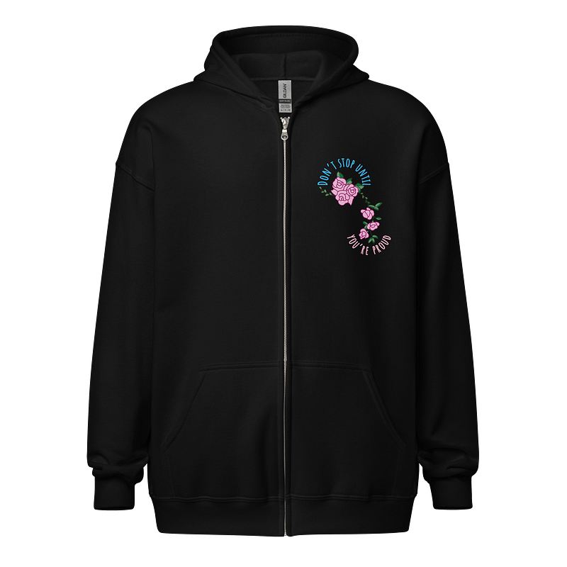 Floral Zip Hoodie