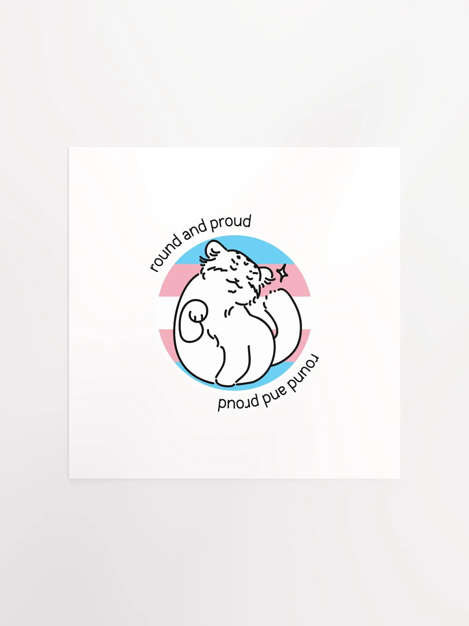 Round and Proud Manul Transgender Version - Matte Poster product image (1)