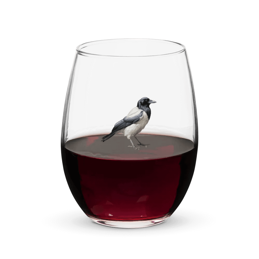 Prestige Crow Stemless Wine Glass - Motif III product image (5)