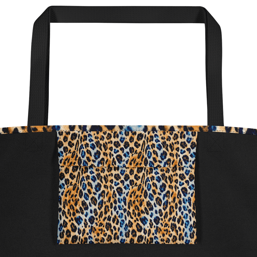 Blue Brown Leopard Tote Bag product image (2)