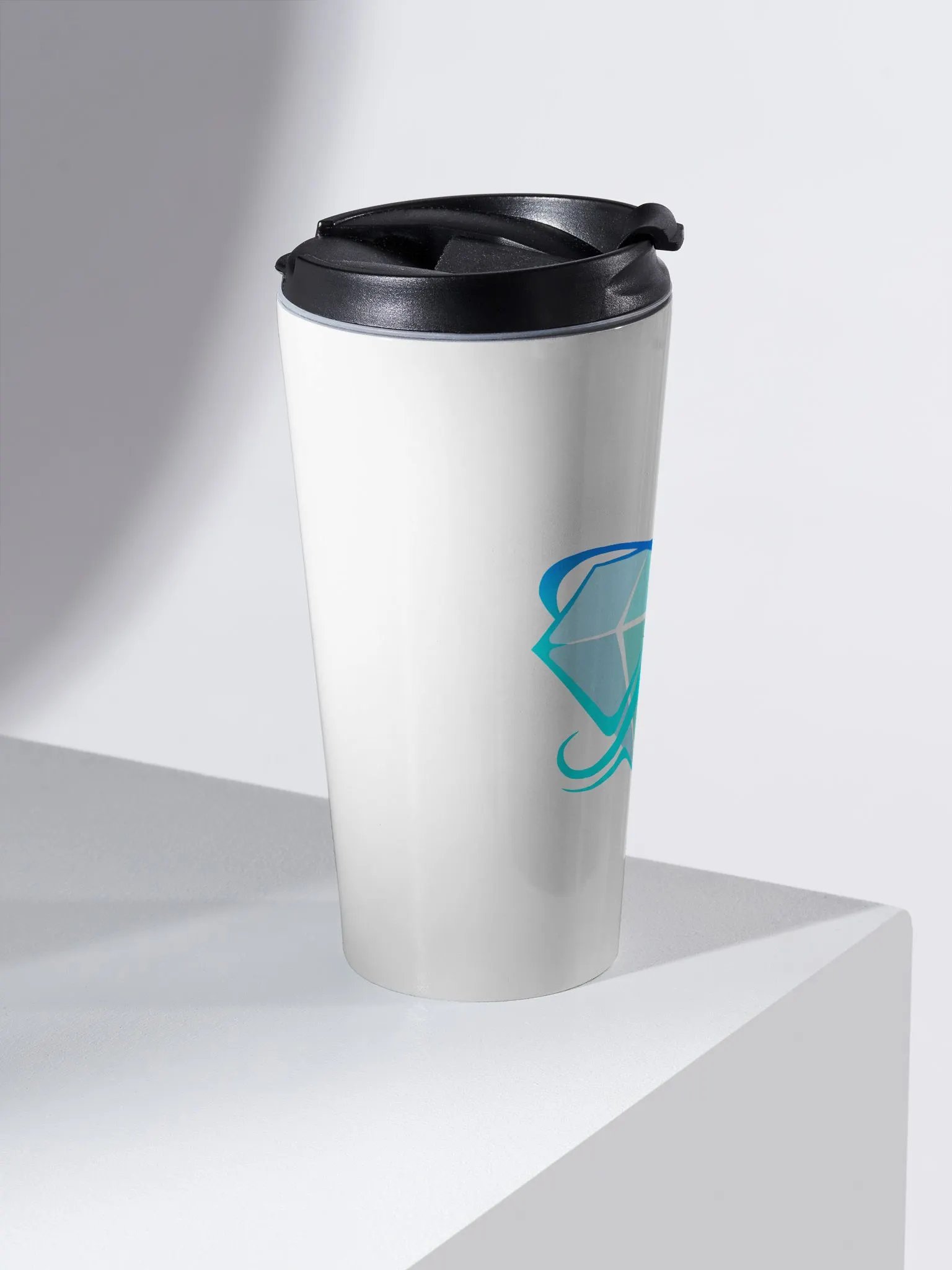 Blue logo travel mug product image (2)