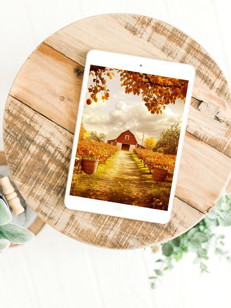 Autumn in Apple Orchard 12-Piece Digital Art Collection (Digital Download for Wallpapers, Posters & More) product image (9)