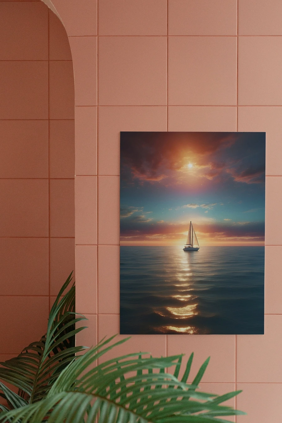 Sail Away Seascape at Sunset Framed Poster product image (2)