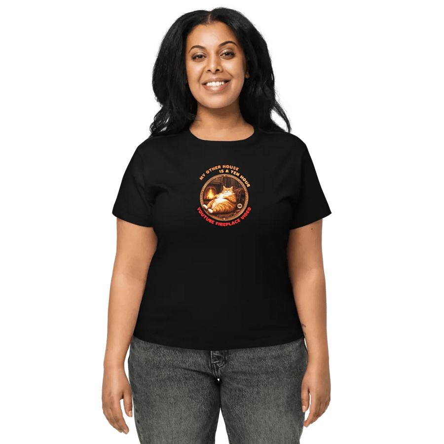 Cozy Cat - My Other House is a Ten Hour YouTube Fireplace Video | High Waisted Tee product image (2)