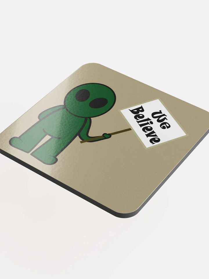 We Believe drink coaster (tan) product image (2)