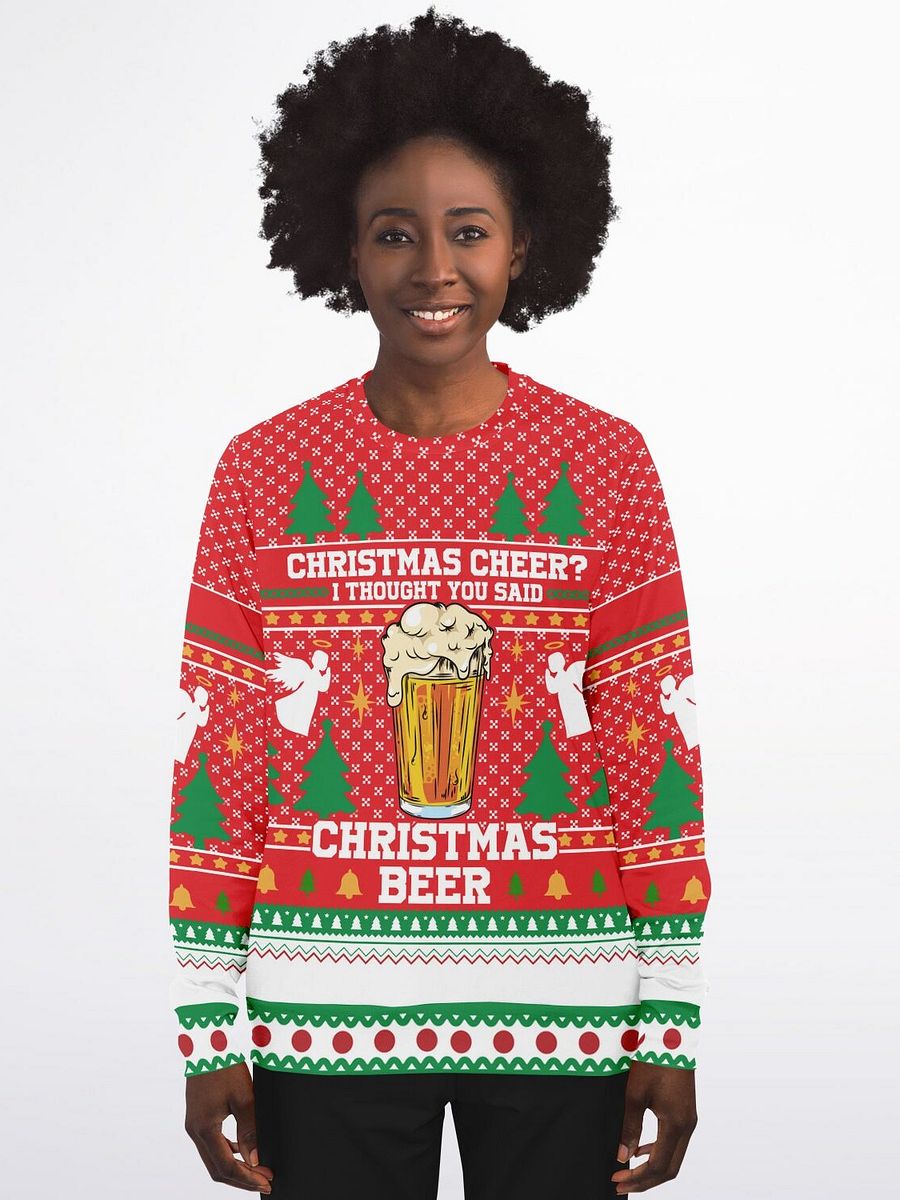 Christmas Beer Ugly Sweater | Christmas Cheer Holiday Sweatshirt | Funny Drinking Holiday Party Outfit product image (5)