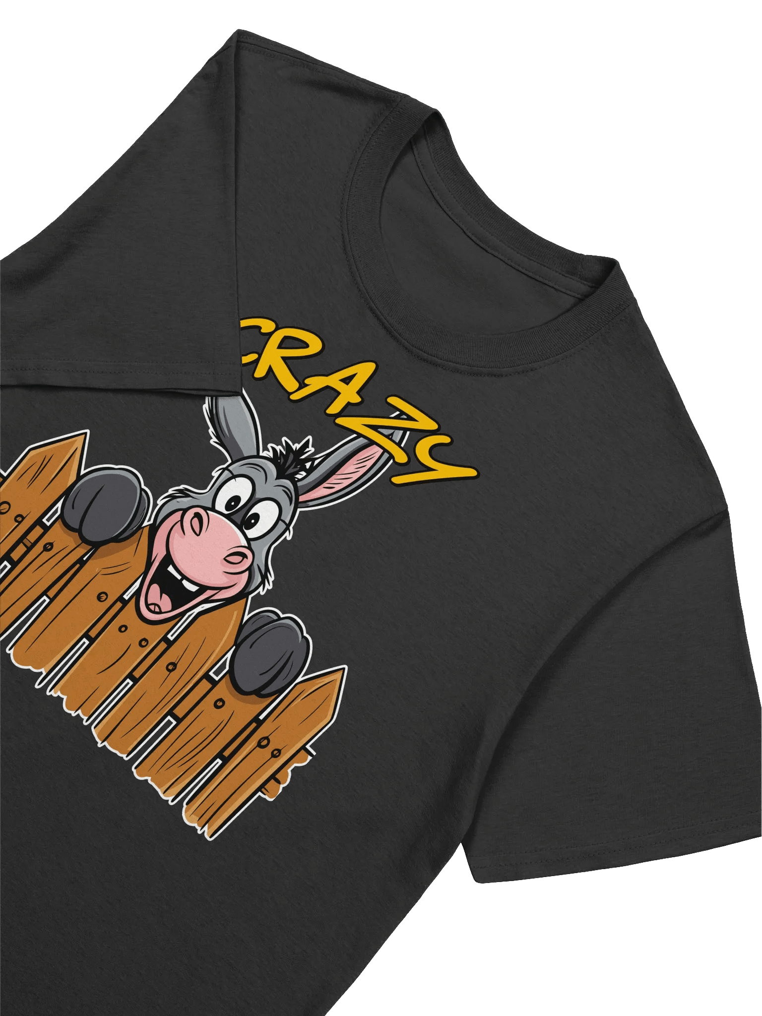 Funny Donkey - "Crazy" Peek Over Fence Graphic T-Shirt product image (19)