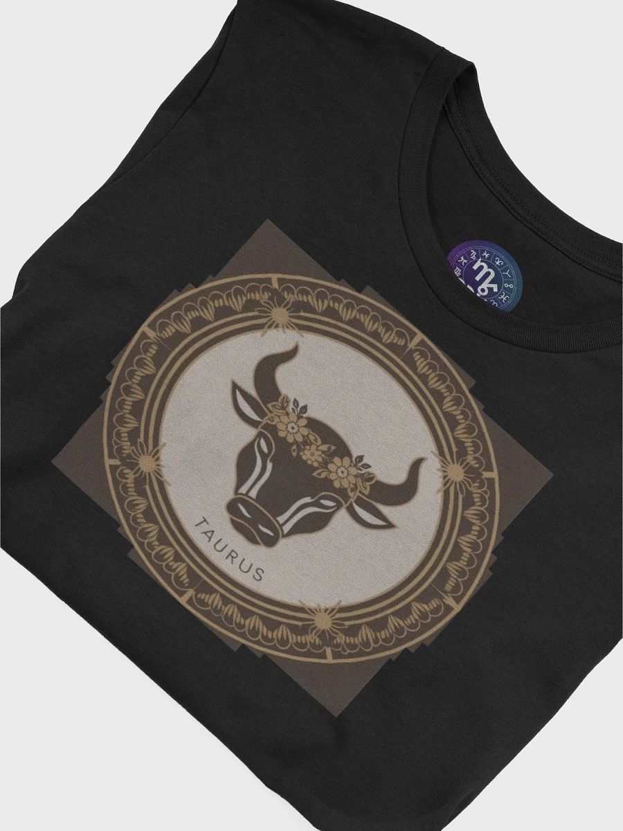 Taurus Zodiac Supersoft T-Shirt - Unisex with Ornate Bull Design product image (7)
