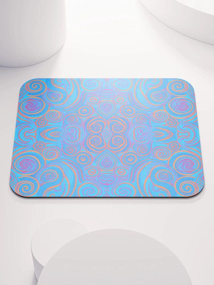 Funky Blue Dreams Liquid Tie-Dye Classic Mouse Pad product image (2)
