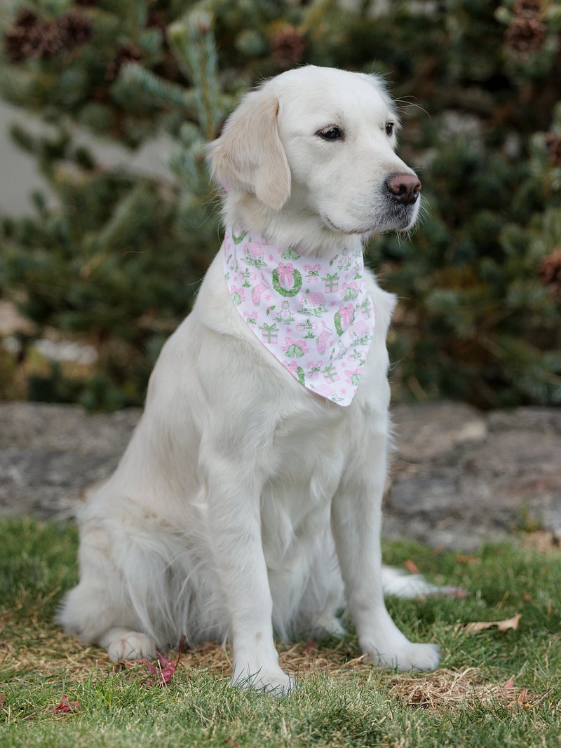Pink Holiday Scene Bandana