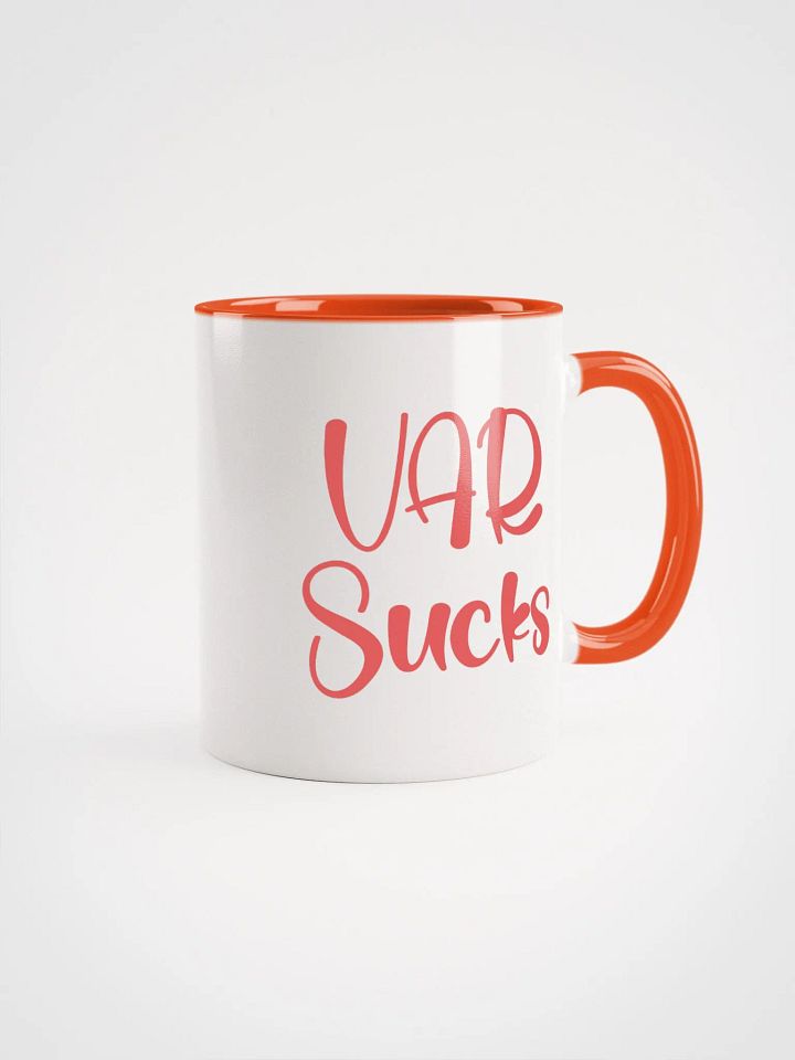 Vibrant Inside-Out Ceramic Mug: VAR Sucks product image (1)