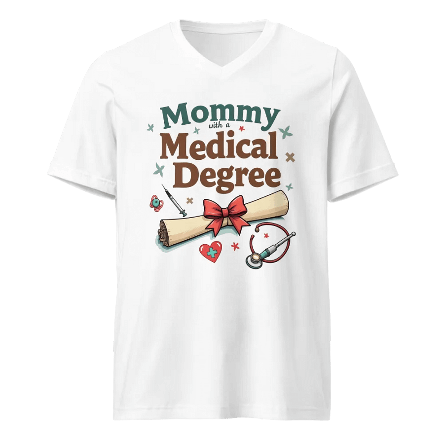 Mommy with a Medical Degree V-Neck Tee product image (5)