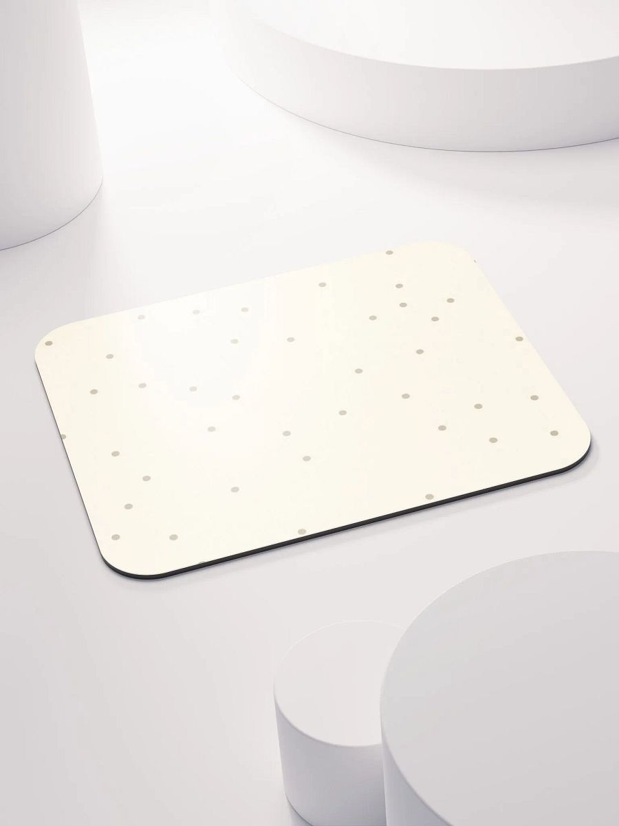 Beige Dot Bliss Mouse Pad product image (4)