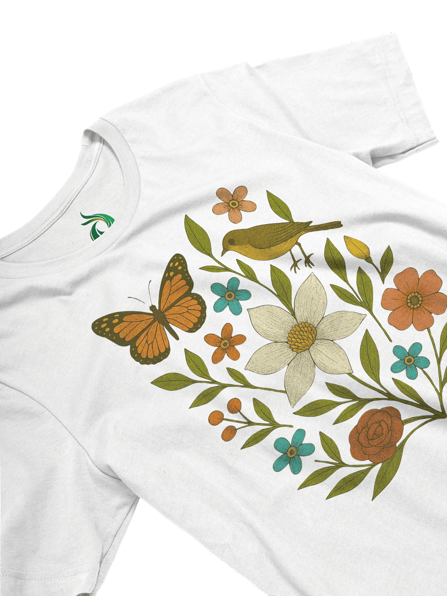 🌿 Calm Nature Vibes T-Shirt – Eco-Friendly Flower & Butterfly Design for Mindful Living product image (25)