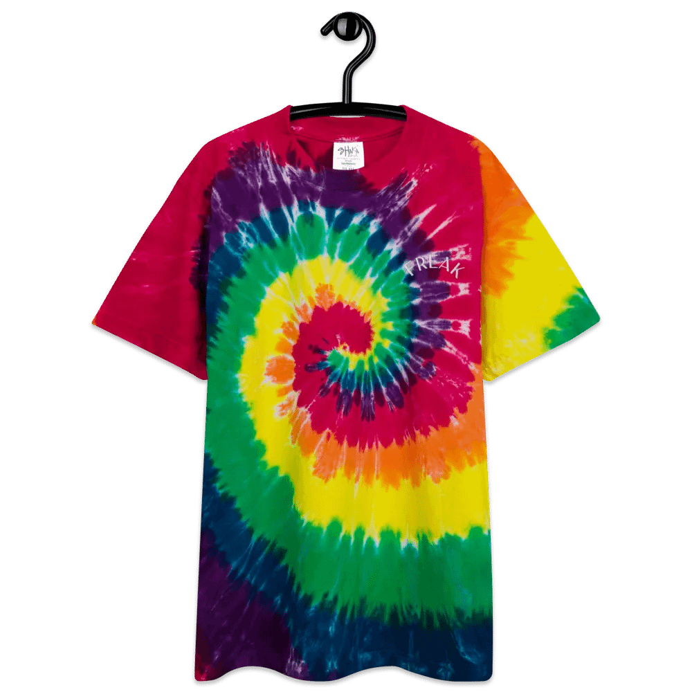 FREAK (Rainbow Gush) - Oversized Tie-Dye T-Shirt product image (4)