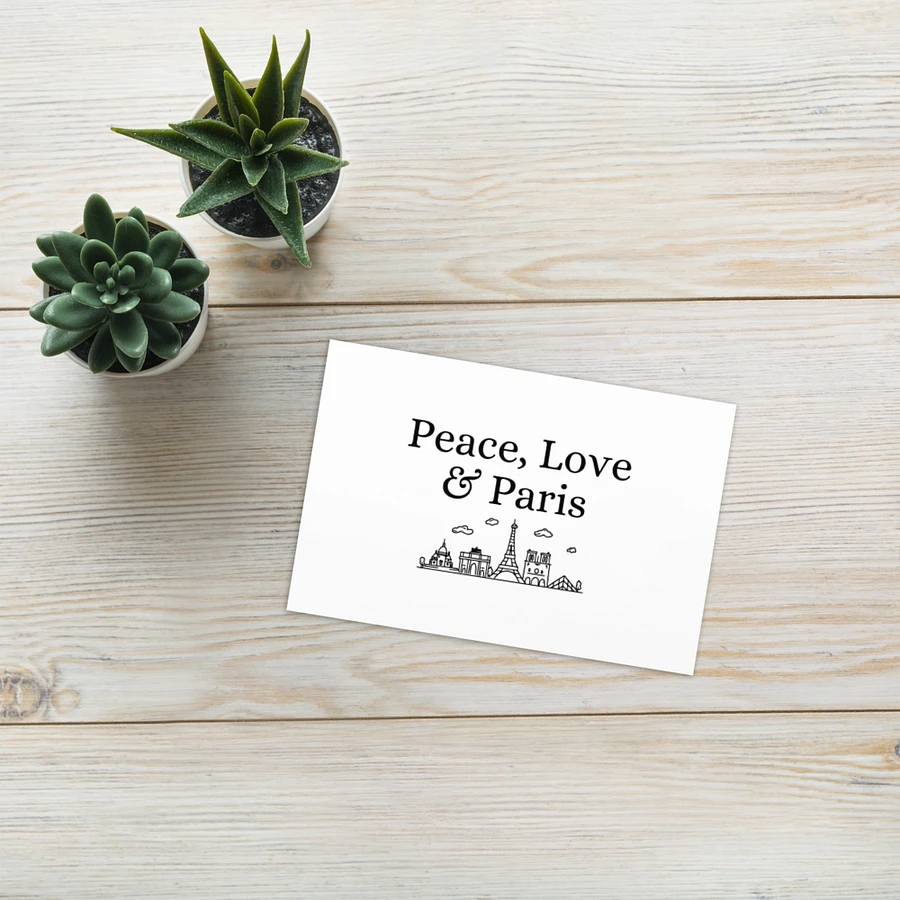 Peace, Love and Paris with Monuments Greeting Card | Thank-You Note product image (7)