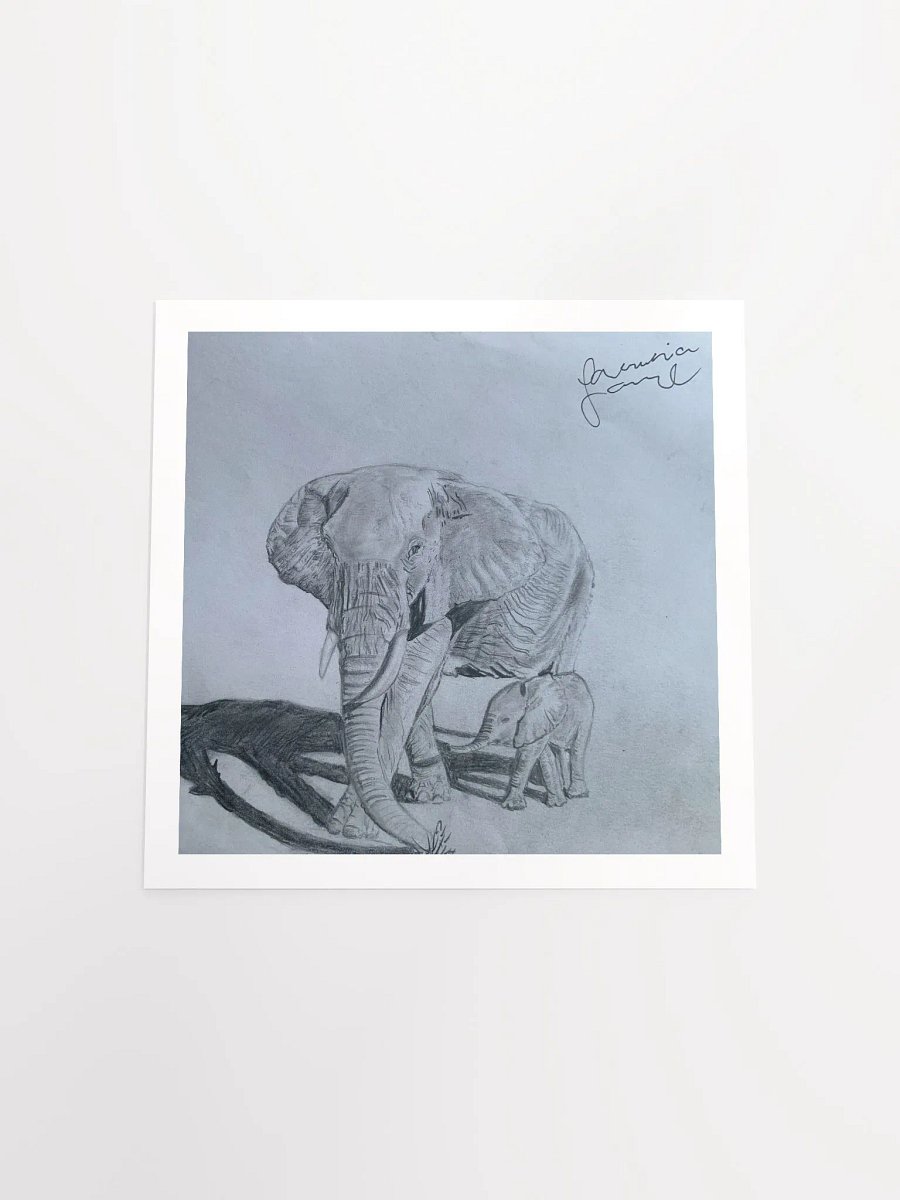 Elephant Duo Sketch Poster product image (4)