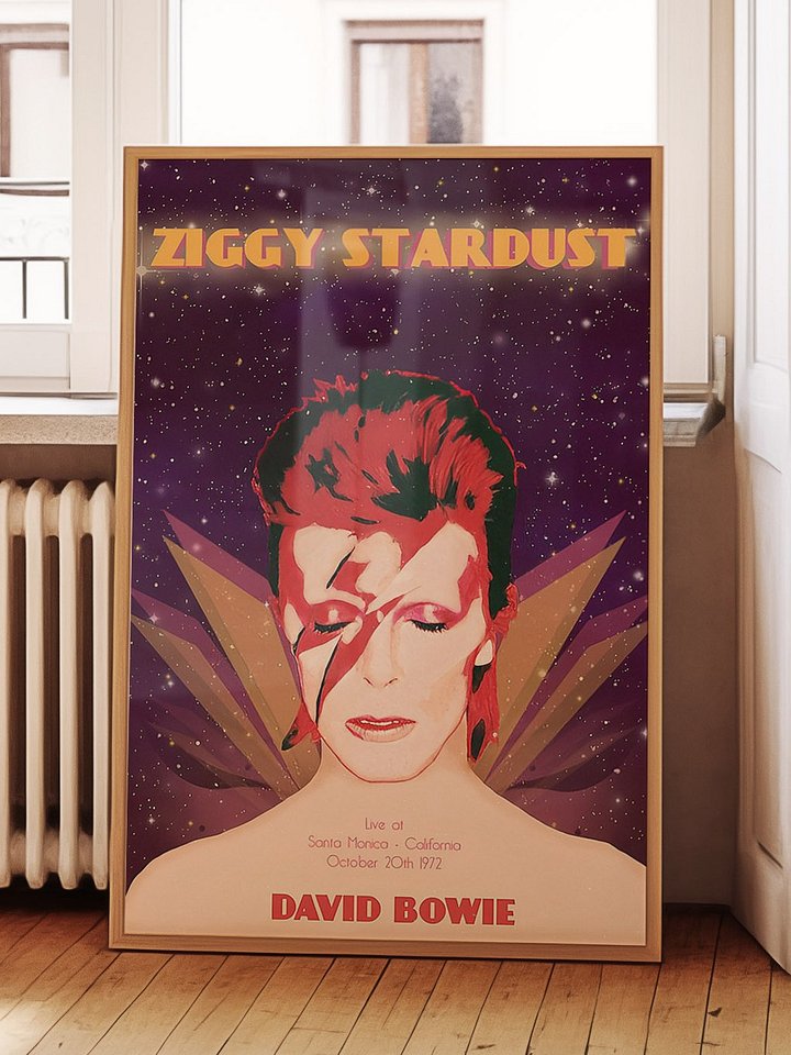 Ziggy Stardust Tribute Poster – 1972 Live Concert Art Print (Vintage Music, Space-Age Aesthetic) product image (1)