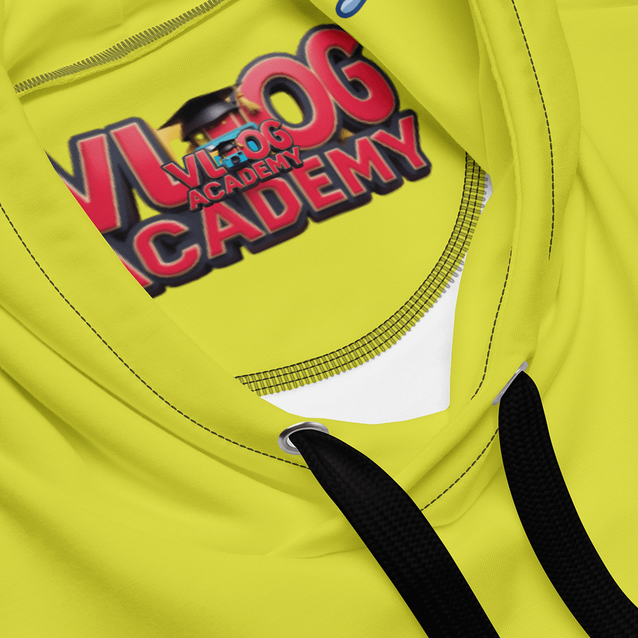 Yellow Vlog Academy All-Over Print Recycled Unisex Hoodie product image (4)