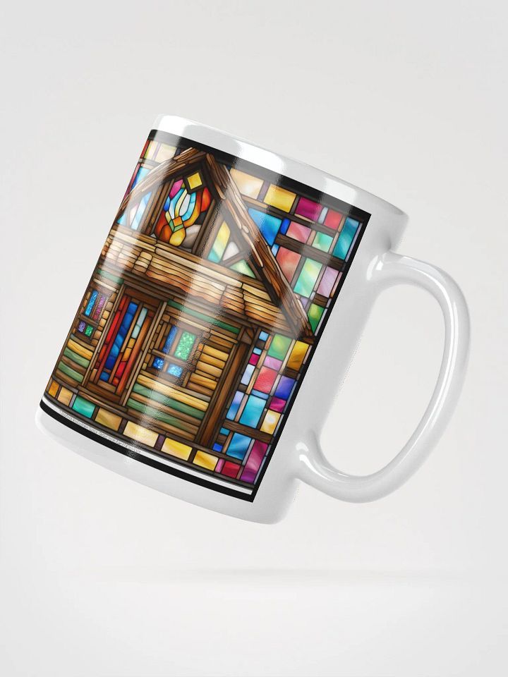 #003 Stained Glass Style Log Cabin Mug product image (3)