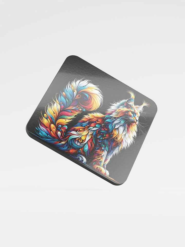 Glossed Cork Coaster: Maine Coon product image (1)