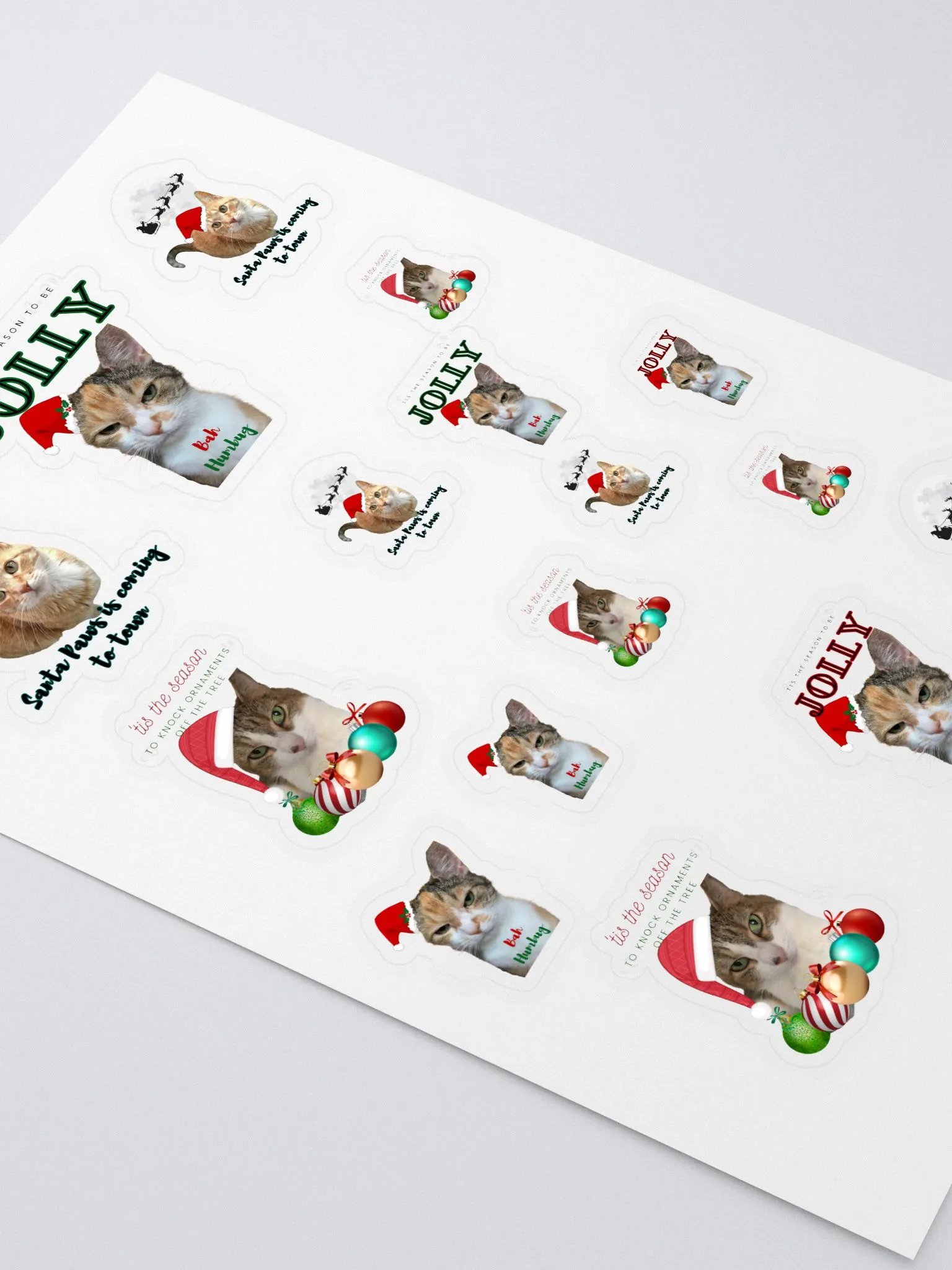 Festive Feline Christmas Sticker Sheet product image (2)
