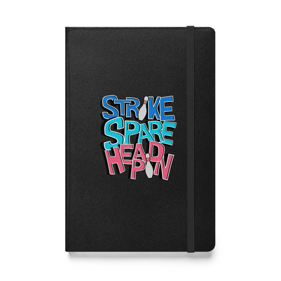 Strike Spare Headpin Bowling Hardcover Notebook product image (1)