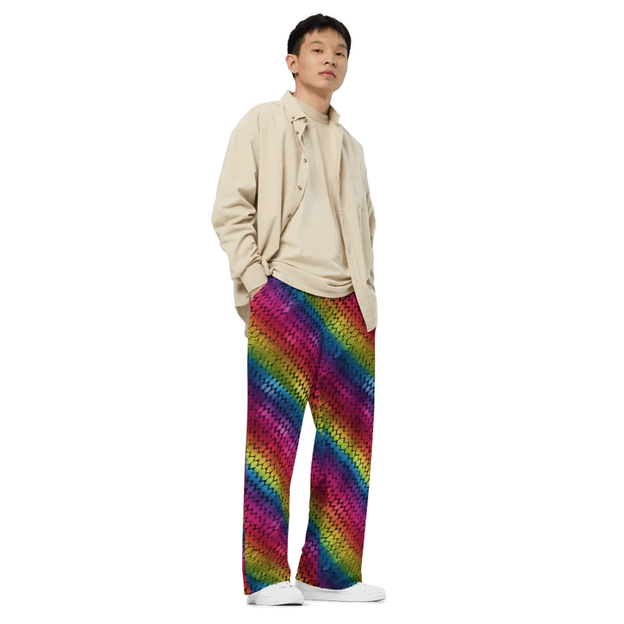 Rainbow Dragon Scales Wideleg Pants product image (3)