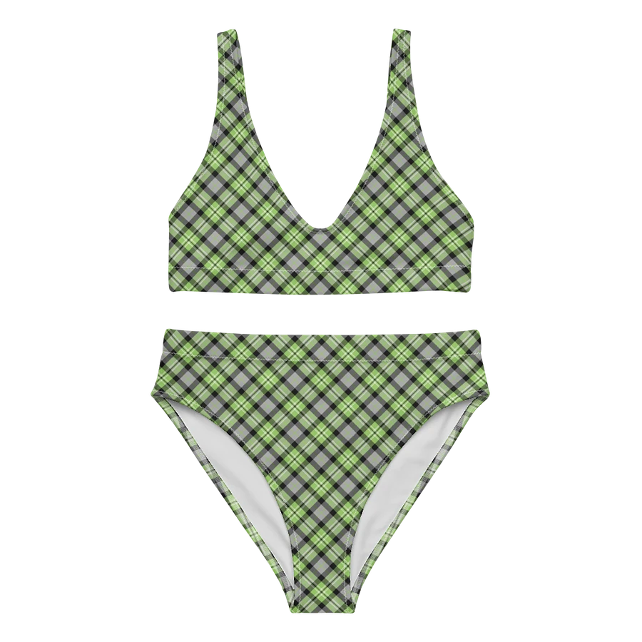 Light Green and Gray Plaid Bikini product image (2)