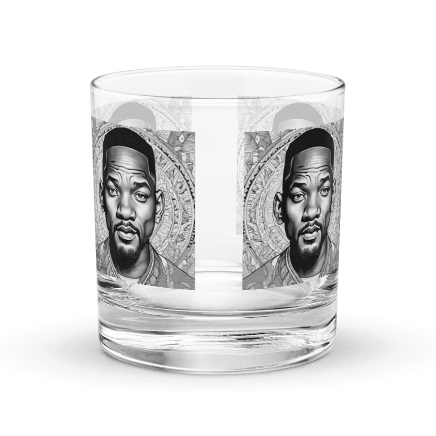 Intricate Line Art Portrait Rocks Glass Set product image (3)