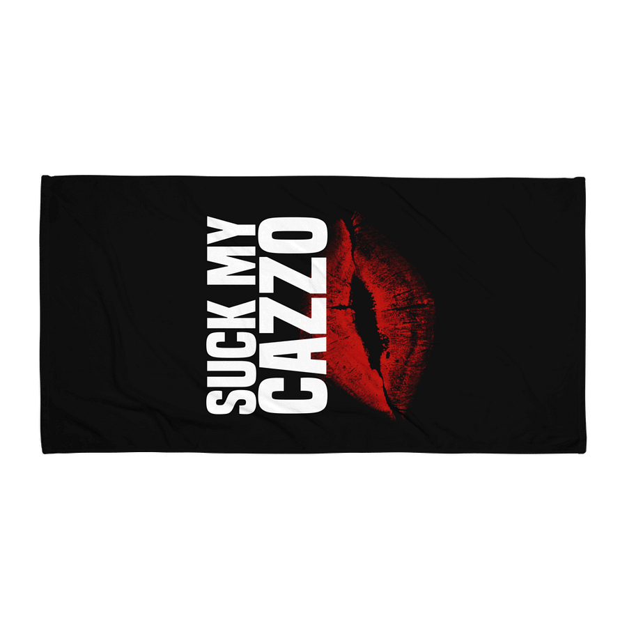 SUCK MY CAZZO towel black product image (1)
