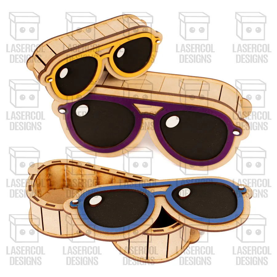 Glasses Shaped Boxes Set 2 (3 Sizes) - Laser Cut Files product image (9)