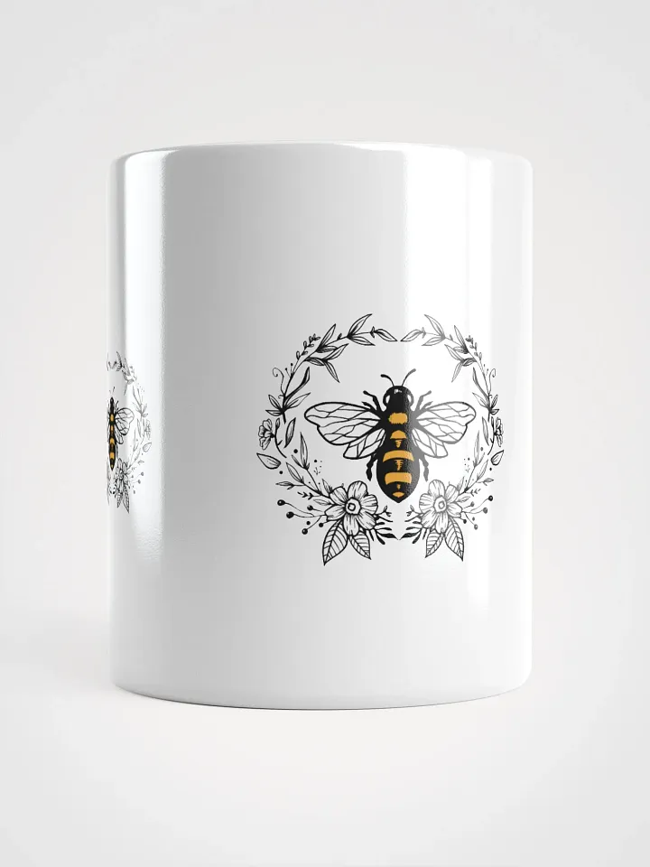 Floral Bee Trio White Glossy Mug product image (1)