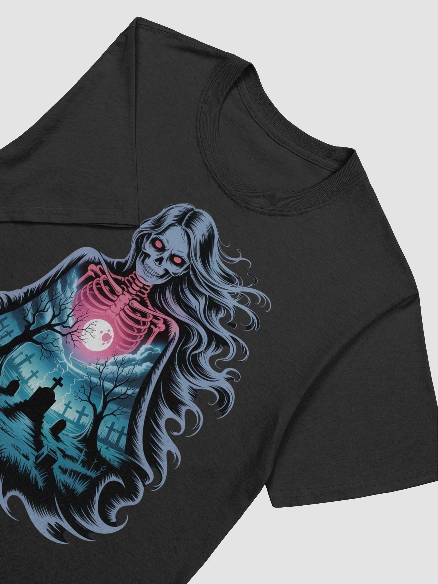 Moonlit Graveyard Skeleton T-Shirt product image (6)