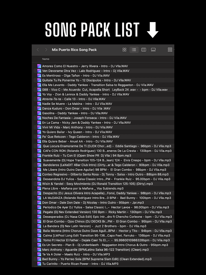 Mix Puerto Rico - Song Pack/Paquete de Canciones (43 Songs/Canciones) product image (2)