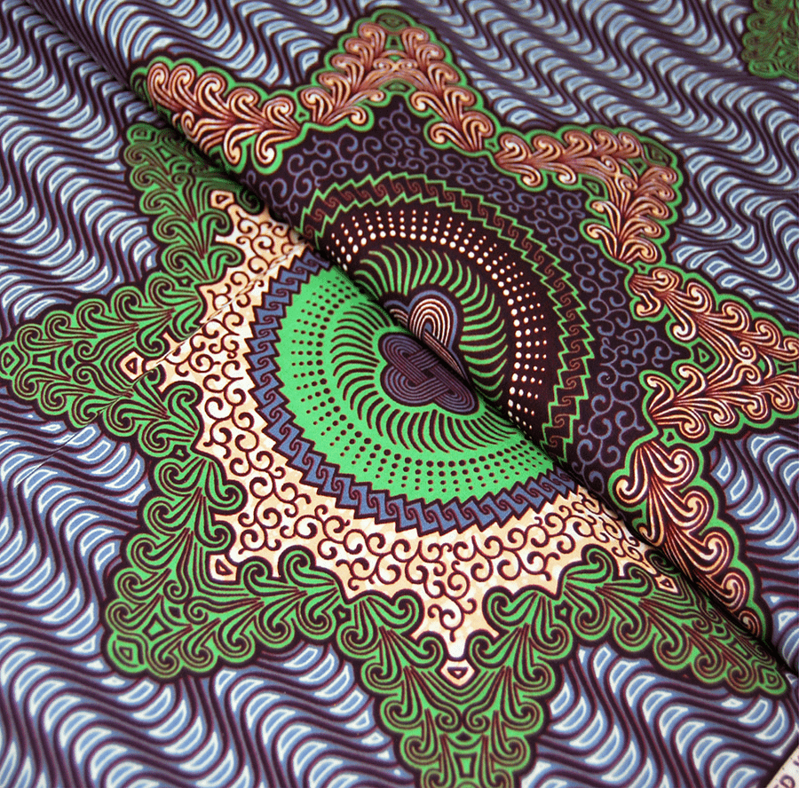 Scampolo Tessuto Wax Print - Design Mandala - 68 cm x 114 cm - cod.462/A-B product image (3)